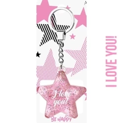 Brelok gwiazdka I love you! - Be-Happy Gifts