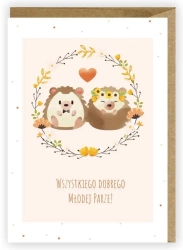 Kartka okolicznościowa, eko koperta Ślub K009 - Cardie