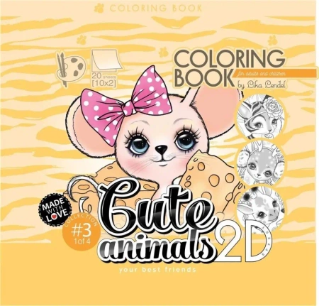 Kolorowanka antystresowa 200x200 Cute animals 3 - Fresh