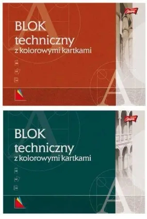 Blok techniczny kolorowy A3/10K (10szt) - UNIPAP