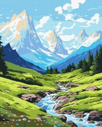 Malowanie po numerach - Lato w górach 40x50cm - Ideyka