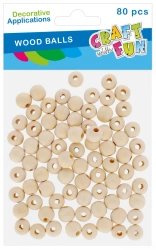 Ozdoby Dekoracyjne Kulki Drewniane 10 mm Op.80 szt. Craft with Fun 567233
