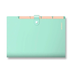 Teczka z przegródkami A4 PP-105 zielona pastel - Penmate
