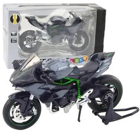 Motocykl metalowy ze światłem i dźwiękiem 1:12 - Leantoys