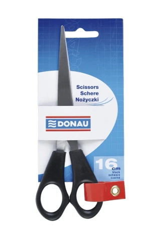 Nożyczki biurowe DONAU klasyczne czarne 16cm