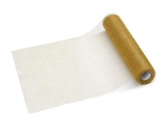 Bieżnik siatka złoty 0,36x9m - PartyDeco