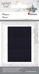 Magnesy samoprzylene prostokątne 12,7x25mm 12szt - Titanum