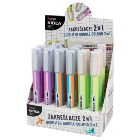 Zakreślacze 2w1 (24szt) KIDEA - DERFORM