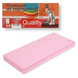 Przekładki do segregatora 100szt pink - Penword