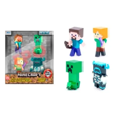 Minecraft figurki metalowe 6,5cm 4szt - Jada
