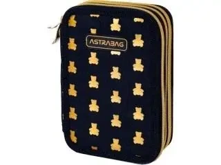 Piórnik Jumbo potrójny z wyp. Golden Teddy ASTRA - ASTRA papiernicze