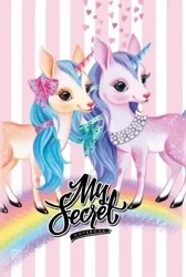 Pamiętnik 135x197/48K kratka TW brokat Jednorożce - Fresh