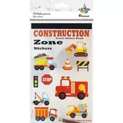 Naklejki papierowe 6 plansz pojazdy mix 222szt - Titanum