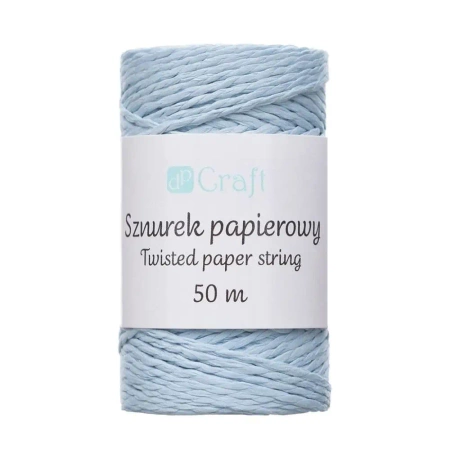 Sznurek papierowy skręcany 50m niebieski - Dalprint