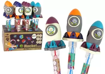 Bańki mydlane rakieta 38cm MIX - Leantoys