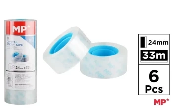Taśma samoprzylepna przezroczysta 24mmx33m (6szt) - MP Main Paper