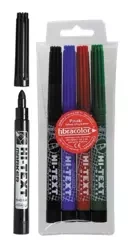 Mazaki 4 kolory w etui HI-TEXT - FIBRACOLOR