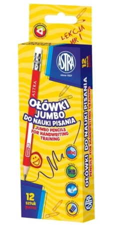 Ołówki Jumbo do nauki pisania (12szt) ASTRA - ASTRA papiernicze
