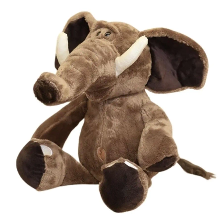 Słoń pluszowy brązowy 22cm - Leantoys