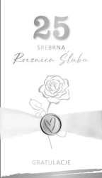 Karnet Rocznica Ślubu 25 - srebrna - Armin Style