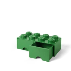 LEGO(R) pojemnik klocek z szufladami ósemka zielony - NHG