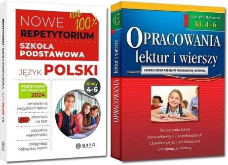 Język polski klasy 4-6 repetytorium i opracowania lektur i wierszy - praca zbiorowa