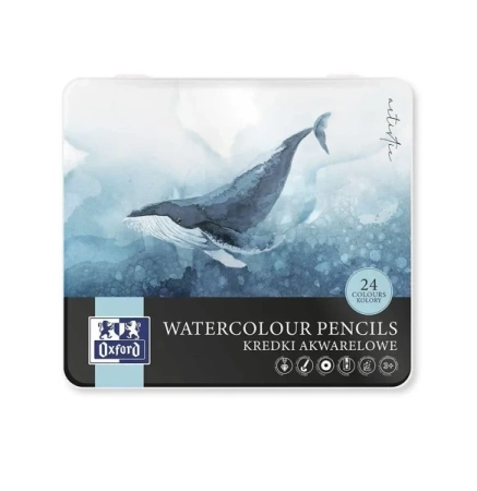 Kredki akwarelowe Metal Box 24 kolory - Oxford