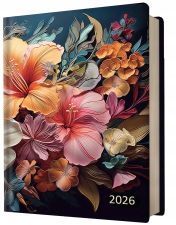 Kalendarz 2026 B6 dzienny kwiaty - Evena