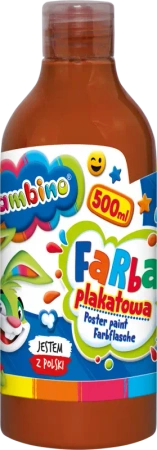 Farba plakatowa brązowa 500ml BAMBINO - ST-MAJEWSKI