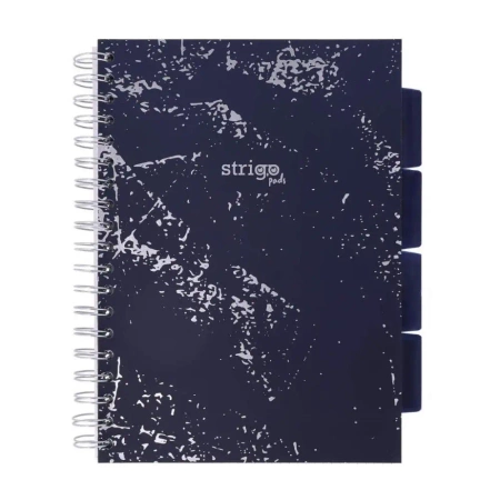 Kołozeszyt Pads B5/100K kratka Marmur granatowy - Strigo