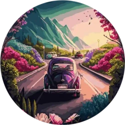 Malowanie po numerach owalne Volkswagen - TWOJE HOBBY plakaty