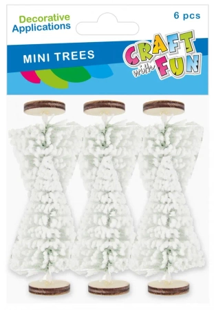Ozdoba Dekoracyjna Choinka 7cm 6szt. Zielona Boże Narodzenie Craft with Fun 567248