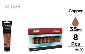 Farba akrylowa 35ml miedziana (8szt) - Artix