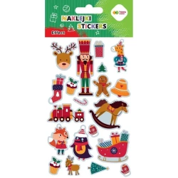 Naklejki Xmas toys 10x20cm HAPPY COLOR - GDD