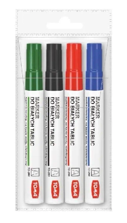 Marker do białych tablic 4 sztuki TOMA
