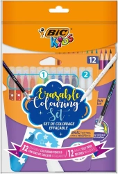 Zestaw Erasable flamastry 12 + kredki 12 BIC - BIC