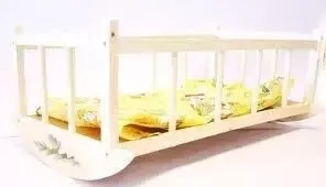 Kołyska drewniana z pościelą - Malimas