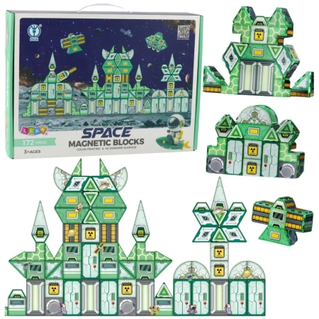 Klocki agnetyczne kosmos 172el - Leantoys