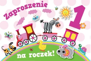 Zaproszenie Urodziny Roczek ZA-85 (10szt.) - Armin Style