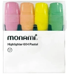 Zakreślacz 604 4 kolory pastel MONAMI