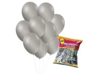 Balony metaliczne srebrne 26cm 20szt - Super Power