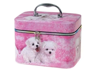 Kuferek L z lusterkiem na zamek 23x17x15cm - ADAR