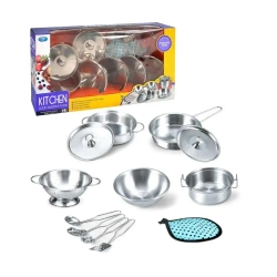 Metalowy zestaw garnków dla dzieci - Lena