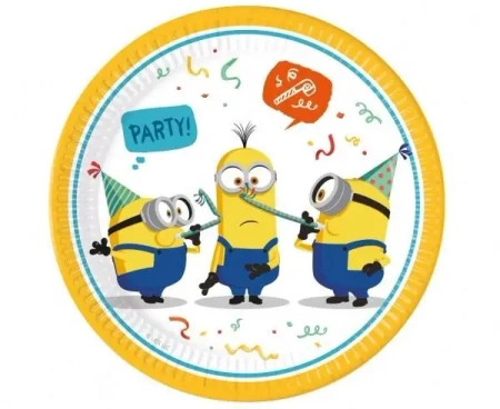 Talerzyki papierowe Minions Rise of Gru 23cm 8szt - Godan