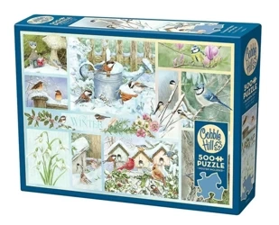 Puzzle 500 Zimowe ptaki G3 - Cobble Hill