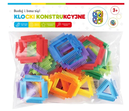 Klocki konstrukcyjne figury przestrzenne 32el - Askato