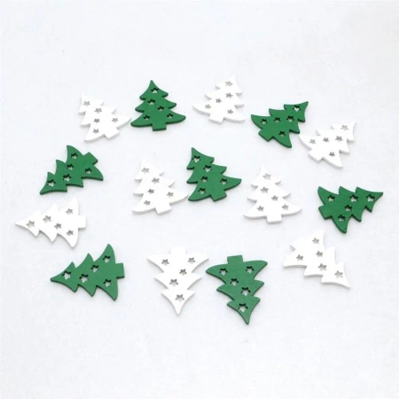 Choinki samoprzylepne z drewna 16szt - Dalprint dpCraft