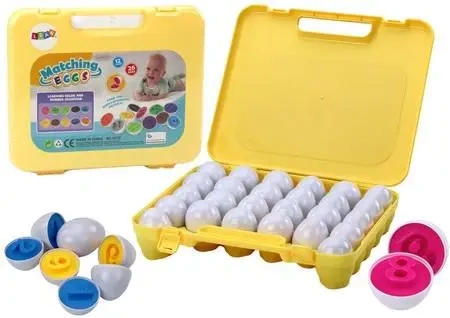 Układanka edukacyjna Jajka w walizce - Leantoys