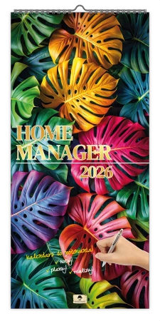 Kalendarz 2026 paskowy szeroki home manager - Pan Kalendarzyk