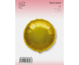 Balon foliowy okrągły złoty 45cm - Godan